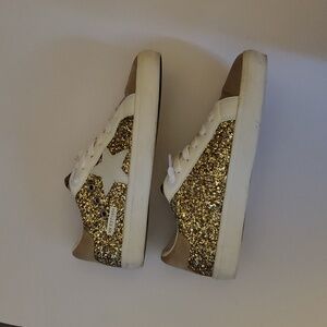 Vintage Havana THEA Gold Glitter Multi Women's Sneakers Size 7.5